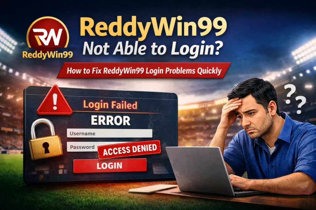 Reddywin99 login problem